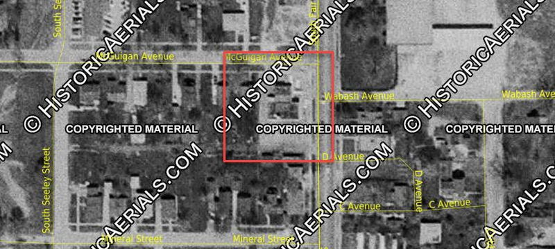 B-K Root Beer - 1969 Aerial (newer photo)